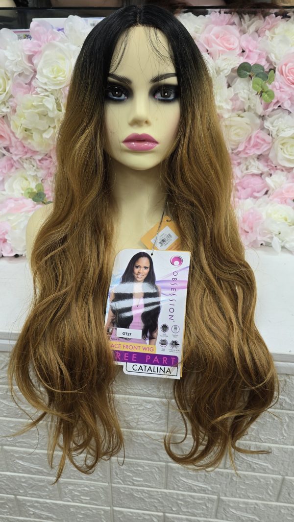 Obsession Lace Front Free Part long Hair Synthetic Wig - Catalina - Image 10