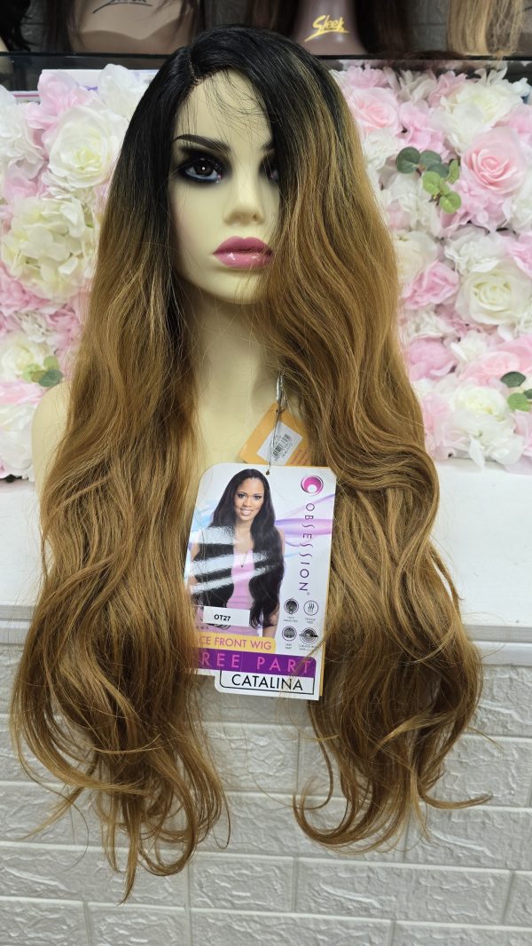 Obsession Lace Front Free Part long Hair Synthetic Wig - Catalina - Image 11